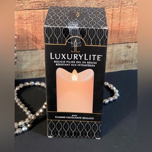Ganz LuxuryLite LED Wax Pillar Flameless Candle - Picture 2 of 4